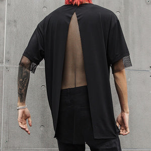 Paneled Mesh Short Sleeve T-Shirt