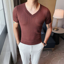 Load image into Gallery viewer, Thin Knit V-Neck Slim Top
