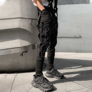 Techwear Lace-Up Cargo Pants