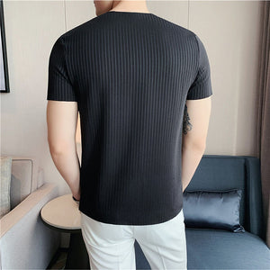 Slim Fit Striped Short Sleeve T-shirt