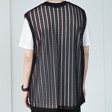 Load image into Gallery viewer, Summer Retro Stripes Openwork Vest
