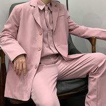 Load image into Gallery viewer, Pink Suit Trench Coat
