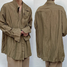 Load image into Gallery viewer, Vintage Pleated Long-sleeved Shirt
