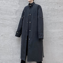 Load image into Gallery viewer, Loose Stand Collar Long Over Knee Windbreaker
