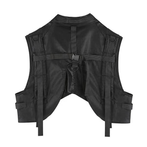 Dark Cargo Super Cropped Vest