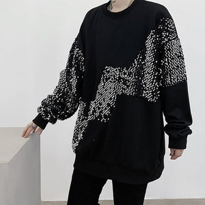 Sequin Stitching Pullover Sweater