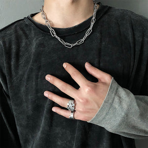 Stainless Steel Chain Wrap Necklace