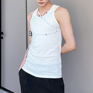 Irregular Straps Slim Fit Sleeveless Tank Top