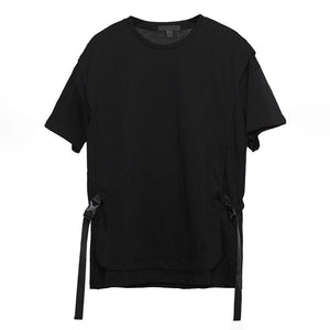 Fake Two Piece Crew Neck Ribbon Top