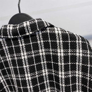 Plaid Weave Shirt Jacket