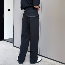 Load image into Gallery viewer, Colorblock Patch Fake Two-Piece Trousers
