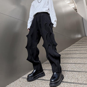 Dark Pleats Casual Harem Pants