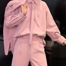 Load image into Gallery viewer, Pink Suit Trench Coat
