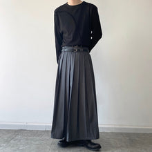 Load image into Gallery viewer, Pleated Double Belt Skirt
