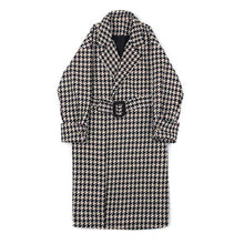 Load image into Gallery viewer, British Plaid Mid-length Thickened Coat
