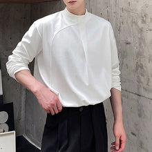 Load image into Gallery viewer, Simple Solid Stand Collar Long Sleeve T-Shirt
