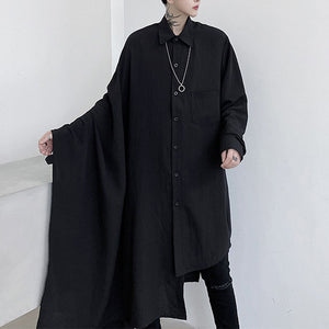 Loose Dark Asymmetric Shirt