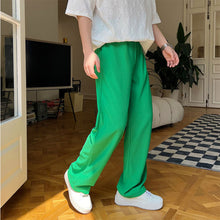 Load image into Gallery viewer, Pinstripe Green Loose Lounge Pants
