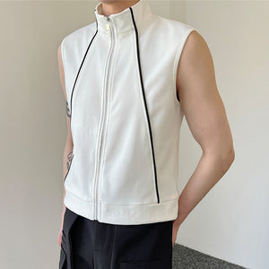 Summer Stand Collar Vest