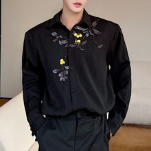 Load image into Gallery viewer, Embroidered Button Vintage Lapel Shirt
