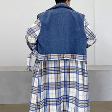 Load image into Gallery viewer, Woolen Waistcoat Plaid Coat
