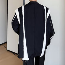 Load image into Gallery viewer, Patchwork Asymmetrical Suit Jacket
