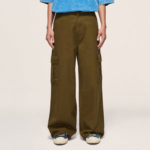 Retro Cargo Loose Wide-leg Pants