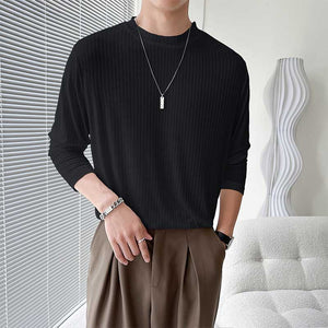 Versatile Striped Long Sleeve Bottoming T-shirt