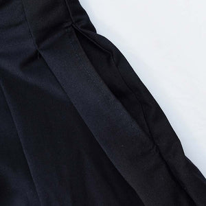 Elastic Waist Pleated Cropped Casual Pants