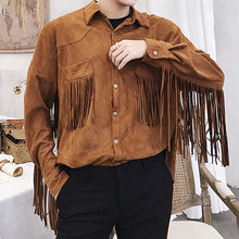 Load image into Gallery viewer, Fringed Long-sleeve Shirt
