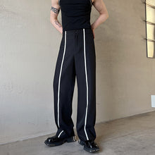 Load image into Gallery viewer, Black White Webbing Contrast Pants
