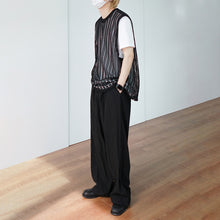 Load image into Gallery viewer, Summer Retro Stripes Openwork Vest
