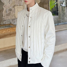 Load image into Gallery viewer, Pleated Stand Collar Jacket
