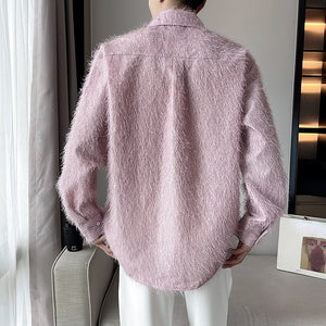 Long Sleeve Loose Solid Color Shirt