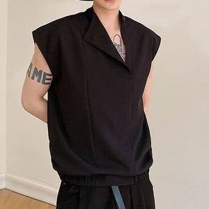 Sleeveless Stand Collar Vest