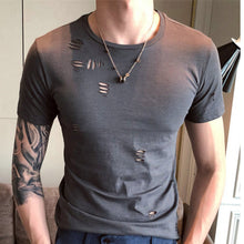 Load image into Gallery viewer, Summer Ripped Slim Fit T-shirt
