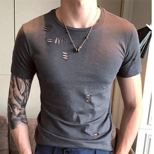 Summer Ripped Slim Fit T-shirt