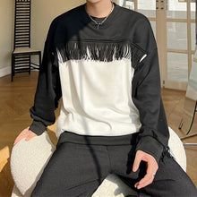 Load image into Gallery viewer, Color Contrast Tassel Pullover Sweatshirt
