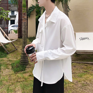 Thin Point Collar Big Pocket Shirt