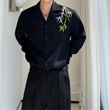 Load image into Gallery viewer, Bamboo Embroidery Long Sleeve Shirt
