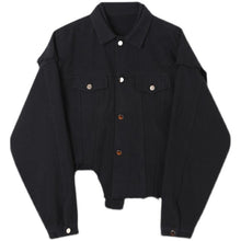 Load image into Gallery viewer, Two-piece Black Denim Jacket
