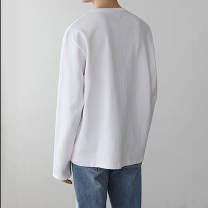 Solid Color Long Sleeve Casual T-Shirt