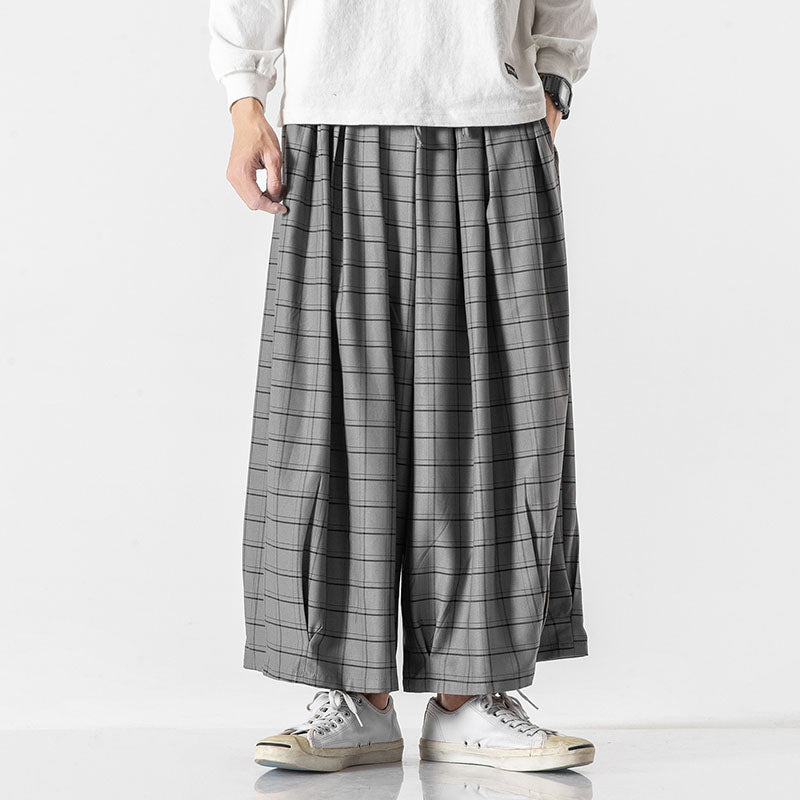 Plaid Casual Harem Pants