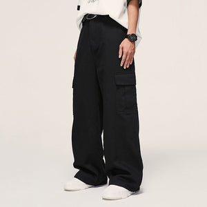 Retro Cargo Loose Wide-leg Pants