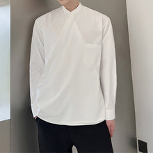 Load image into Gallery viewer, Diagonal Placket Simple Long Sleeve Shirt
