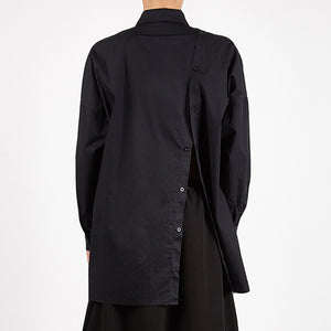 Button-back Long-sleeved Shirt