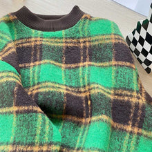 Load image into Gallery viewer, Green Plaid Pullover Sweatshirt
