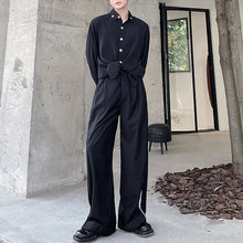 Load image into Gallery viewer, Contrast Webbing Loose Wide-Leg Pants
