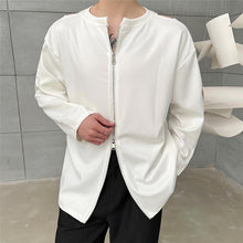 Load image into Gallery viewer, Zip Off Shoulder Long Sleeve T-Shirt
