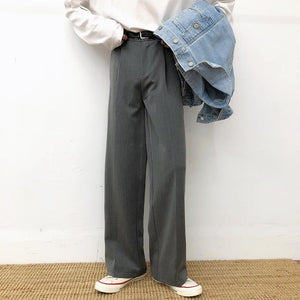 Drape Loose Straight Leg Casual Pants